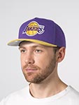Бейсболка MITCHELL NESS арт. HP11495-LALPURP Los Angeles Lakers NBA (фиолетовый / желтый)